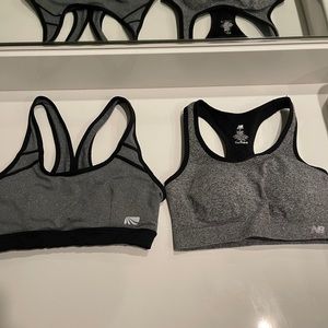 Sports bra size small in black and gray